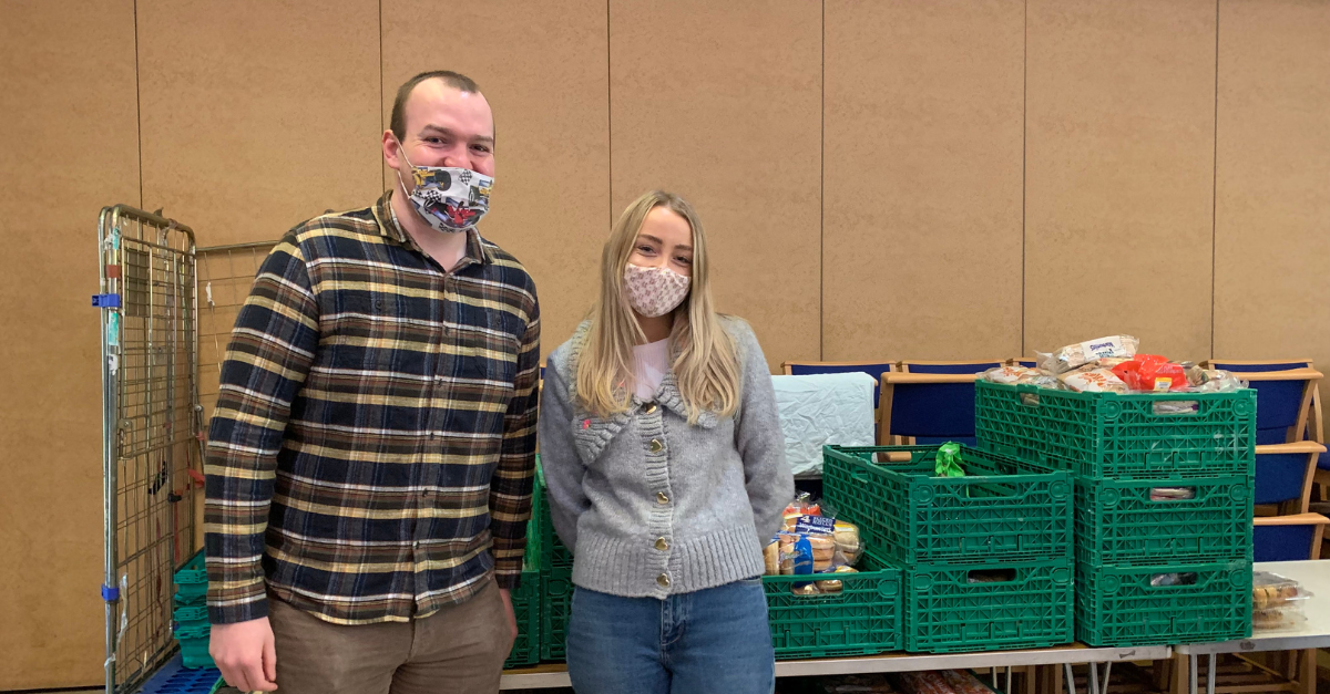 Society staff volunteer at local foodbank following summer holiday rush